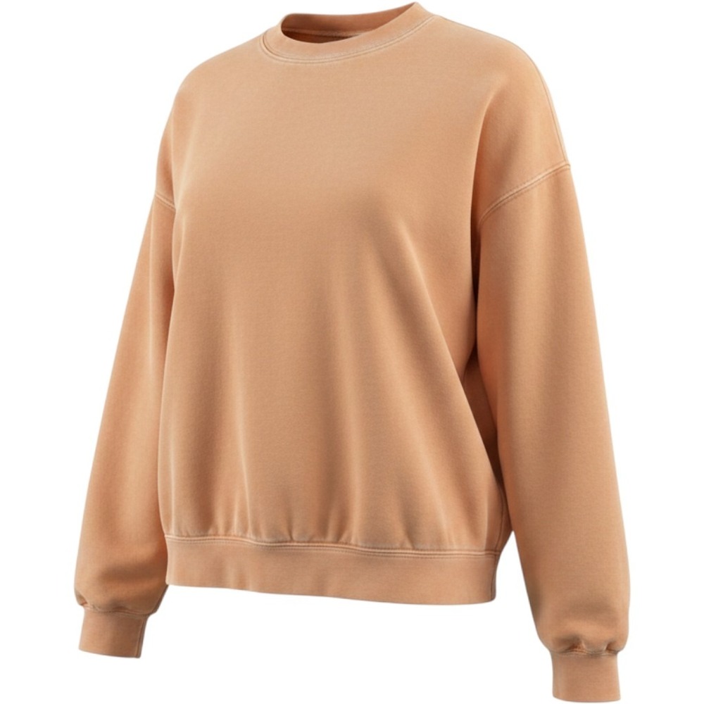 Araminta James Peach Cotton French Terry Crewneck Sweatshirt SM Back Detailed